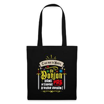 C'est moi le maître du donjon ... - Sac en tissu - noir - Devant