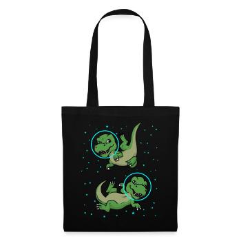 Chemise d'astronaute cadeau dinosaure Kids Dino - Sac en tissu - noir - Devant