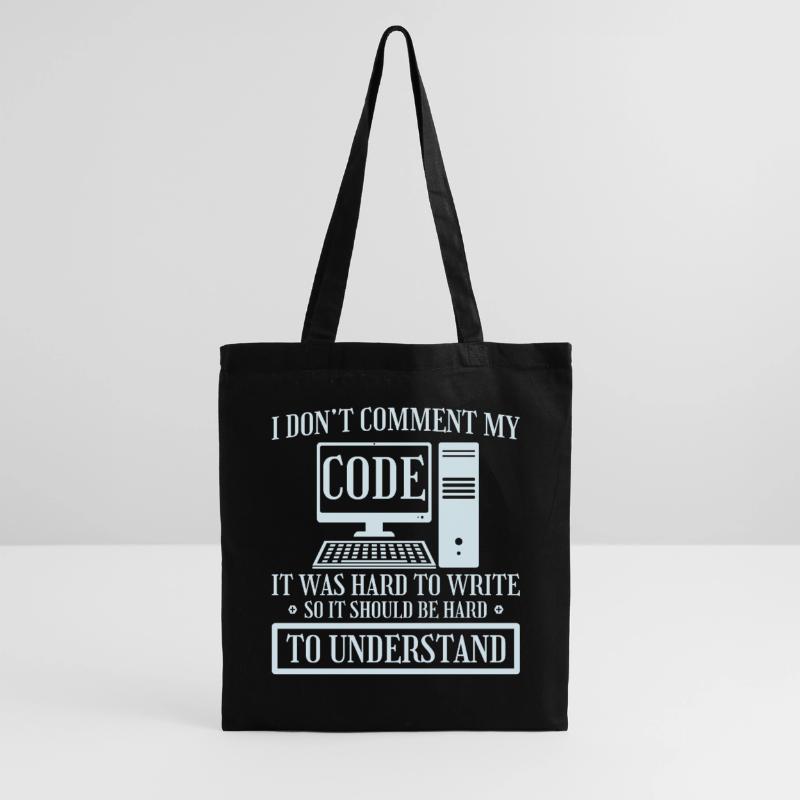 I Don't Comment Code Programmierer Coding Stoffbeutel