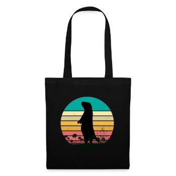RÉTRO VINTAGE MARMOTTE - Sac en tissu - noir - Devant