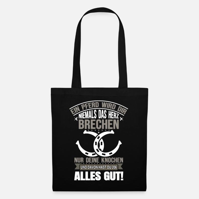 EIN PFERD WIRD DIR NIEMALS DAS HERZ BRECHEN - Stoffbeutel - Schwarz