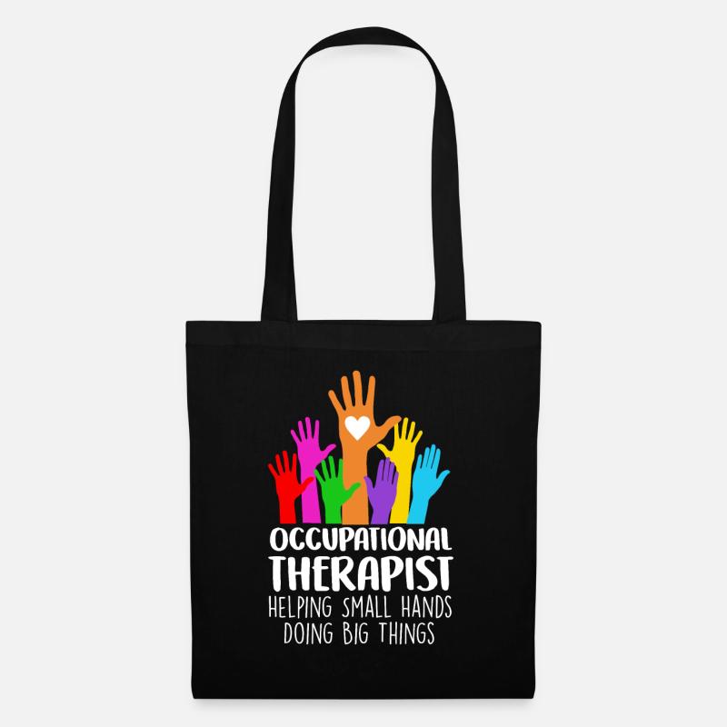 Ergotherapeut Helping Small Hands Doing Big Things - Stoffbeutel - Schwarz