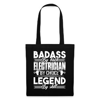 Électricien électricien par choix - Sac en tissu - noir - Devant
