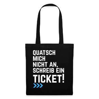 Informatiker IT Ticket Spruch Programmierer - Stoffbeutel - Schwarz - Vorne