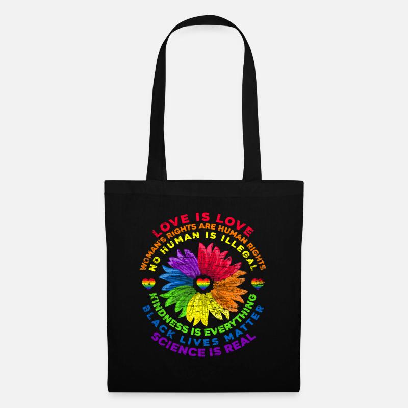 LGBT Liebe Ist Liebe - Stoffbeutel - Schwarz