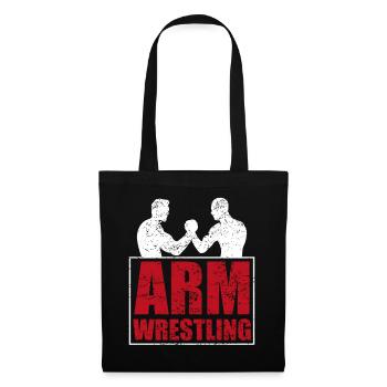Cadeau de musculation armwrestling arm wrestling - Sac en tissu - noir - Devant