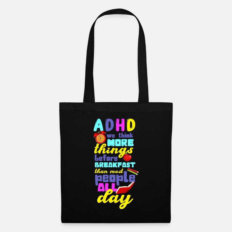 ADHD - Stoffbeutel - Schwarz