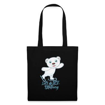 Patin à glace patins à glace ours polaire - Sac en tissu - noir - Devant