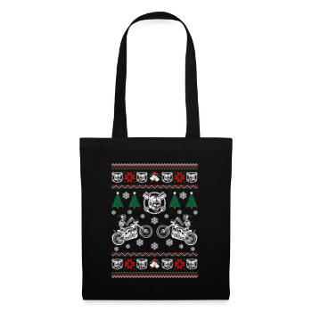 Biker Ugly Christmas - Tote Bag - black - Front