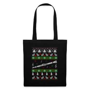 Clarinette laid Noël - Sac en tissu - noir - Devant