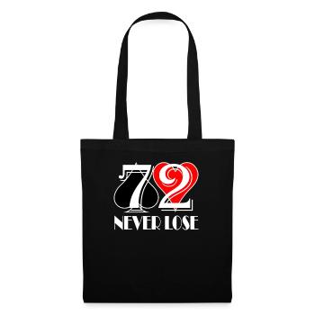 Pokerspruch 72 Never Lose Geschenk - Stoffbeutel - Schwarz - Vorne