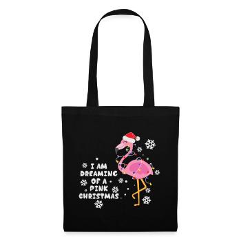 Flamingo Pink Christmas Santa Hat - Tote Bag - black - Front