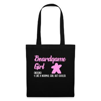 boardgame girl - Stoffbeutel - Schwarz - Vorne
