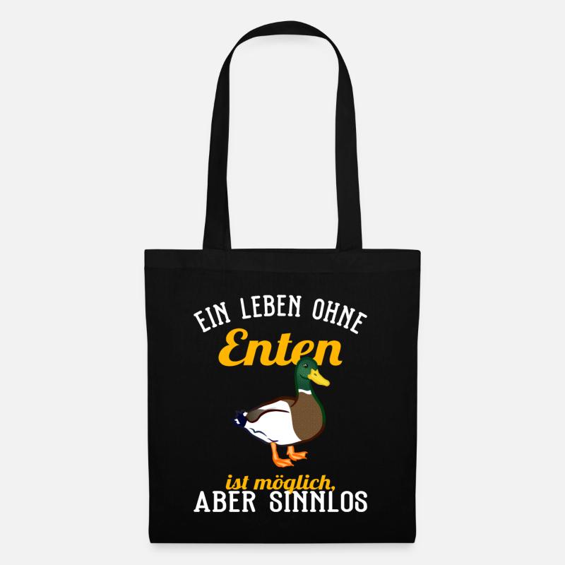 Ente - Ein Leben ohne Enten - Stoffbeutel - Schwarz