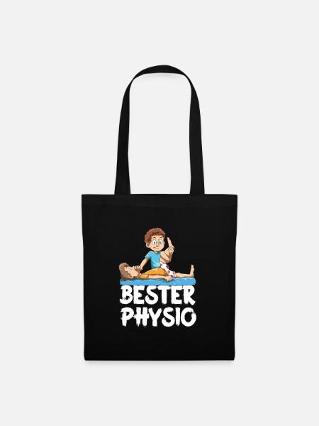 Bester Physio Lustiger Physiotherapeut - Stoffbeutel - Schwarz