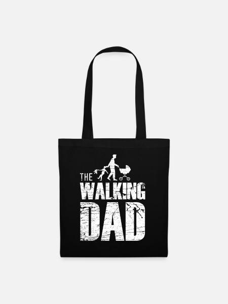 The walking dad - Stoffbeutel - Schwarz