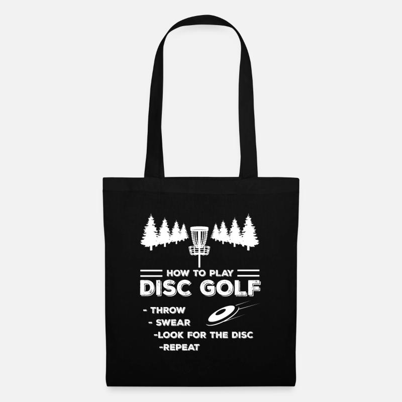 Idée cadeau disc golf disc golf - Sac en tissu - noir
