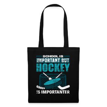 École de hockey - Sac en tissu - noir - Devant