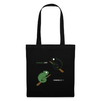 Caméléon ChameleOFF camouflage drôle reptile - Sac en tissu - noir - Devant