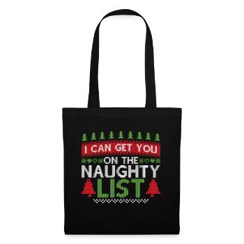 Christmas List Ugly Christmas Sweater - Tote Bag - black - Front