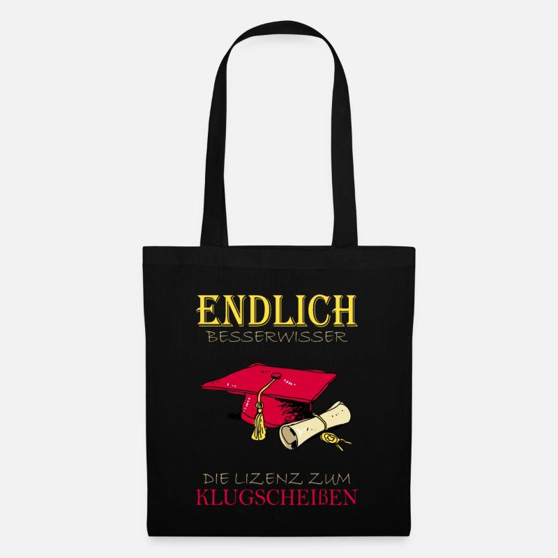 Lizenz zum Klugscheißen - Stoffbeutel - Schwarz