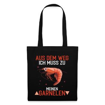 Garnele Shrimp - Aus dem Weg - Stoffbeutel - Schwarz - Vorne