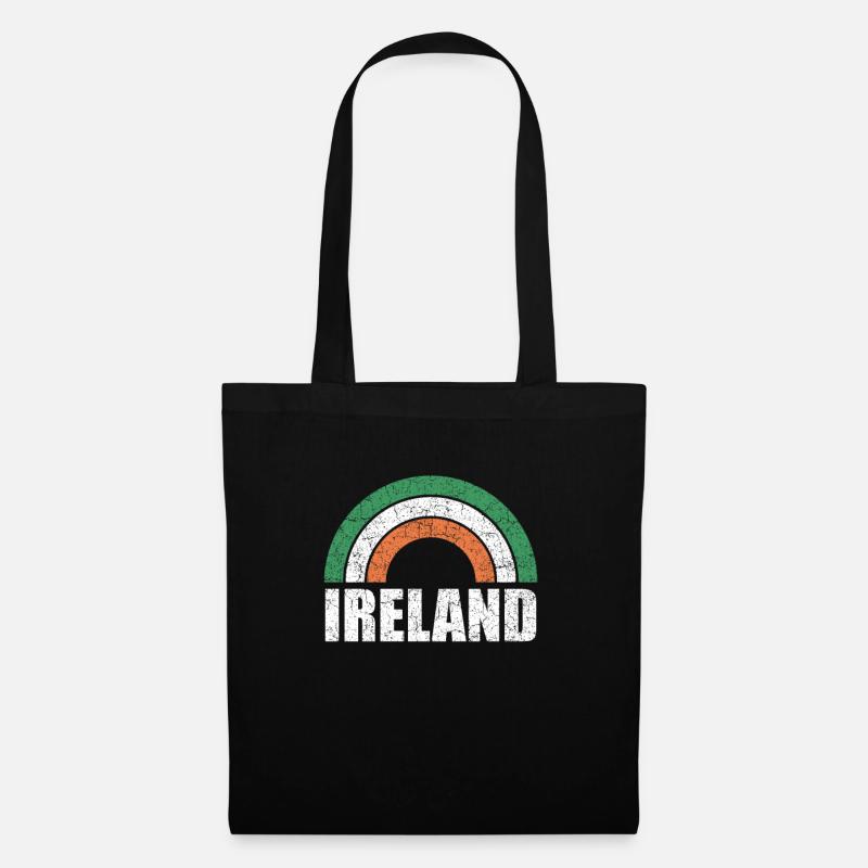 Irland Flagge Sonnenschein Liebhaber Irisches Geschenk - Stoffbeutel - Schwarz
