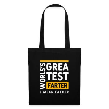 Mens Worlds Greatest Farter Ich meine Vater Cool Cut - Stoffbeutel - Schwarz - Vorne