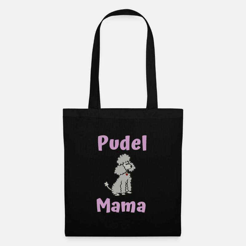 Pudel Mama - Stoffbeutel - Schwarz