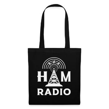 Radio HAM Operator Amateurfunk Antenne Geschenk - Stoffbeutel - Schwarz - Vorne