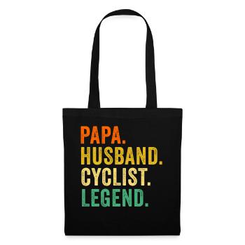 Bicycle Dad Husband Cyclist Byciclette Father's Day - Tote Bag - black - Front