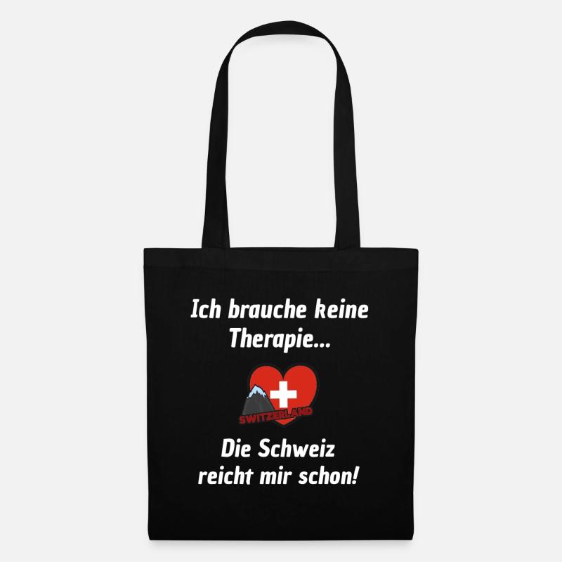 Schweiz - Stoffbeutel - Schwarz