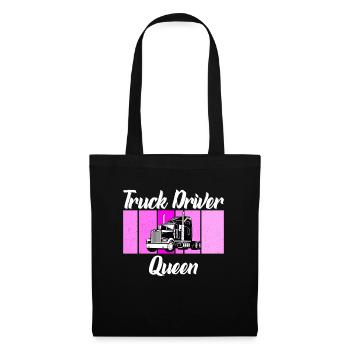 truck driver queen - Stoffbeutel - Schwarz - Vorne