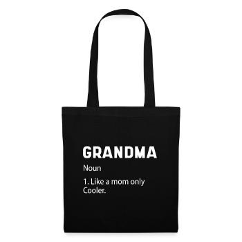 Définition de grand-mère - Femme cadeau fête des mères - Sac en tissu - noir - Devant