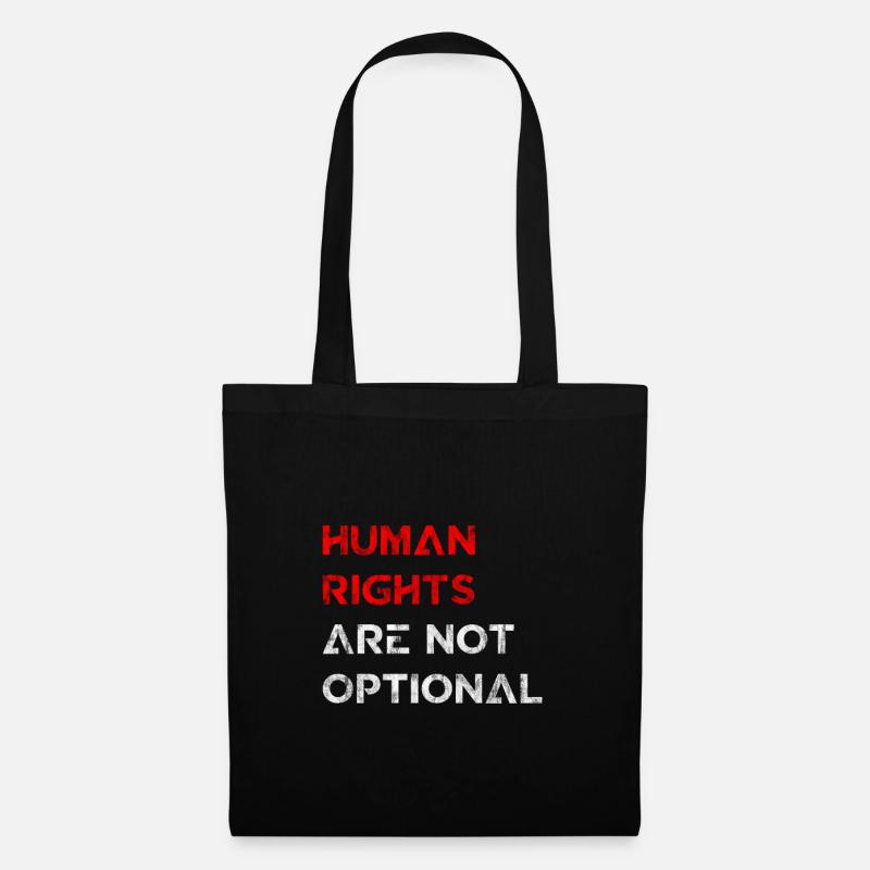 Human Rights Are Not Optional 2 - Stoffbeutel - Schwarz