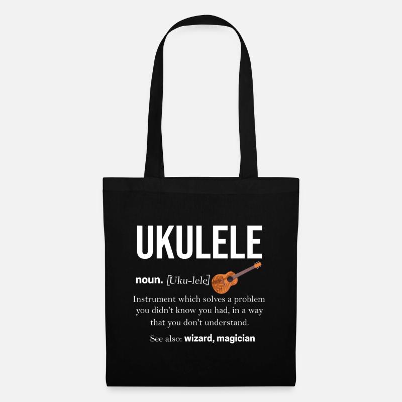 Ukulele - Stoffbeutel - Schwarz