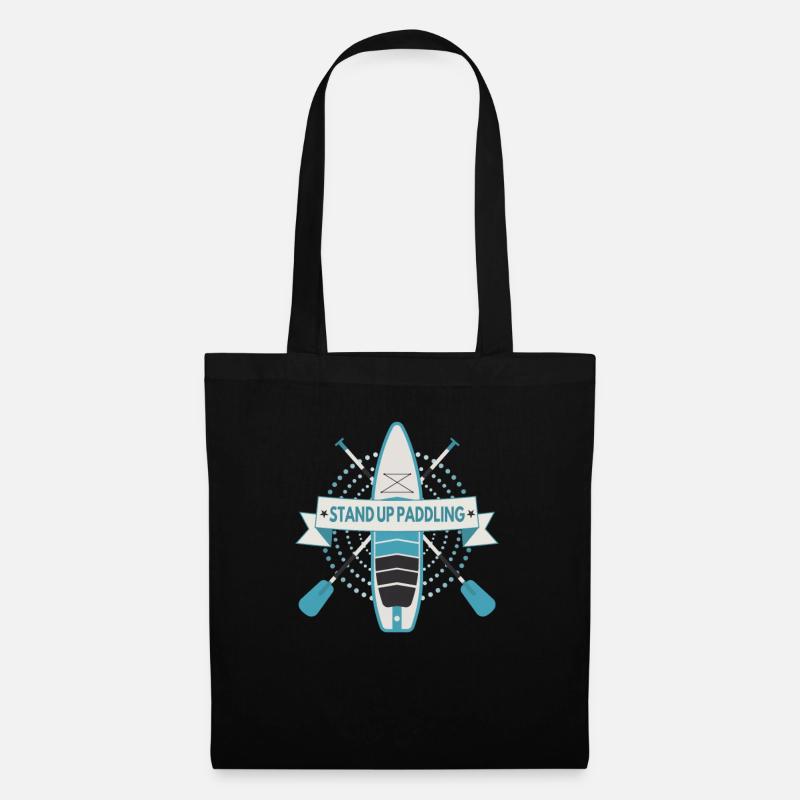 Stand up paddling SUP board paddle - Tote Bag - black