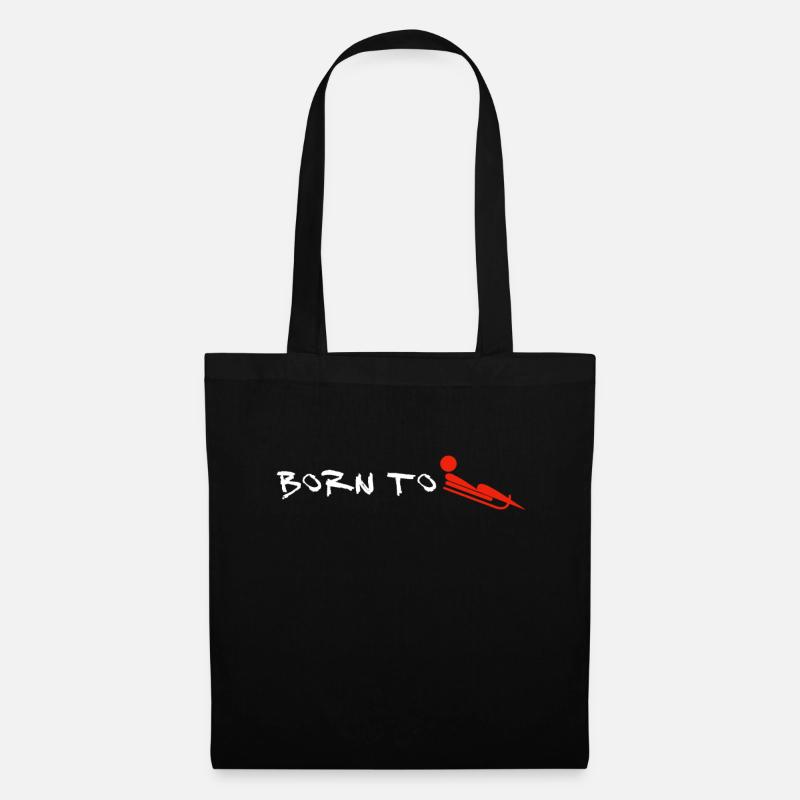 Born to Sledge (sledding, sledging) - Tote Bag - black