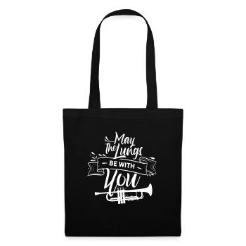 Que les poumons soient avec vous - trompette trompette - Sac en tissu - noir - Devant