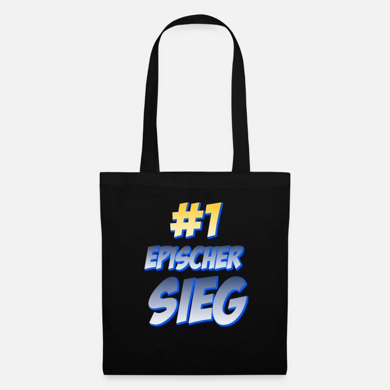 Epischer Sieg Humor Fun Spaß Kult Funny Spruch - Stoffbeutel - Schwarz