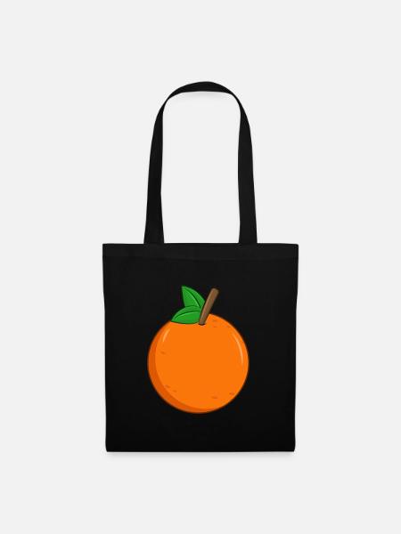 Orange - Sac en tissu - noir