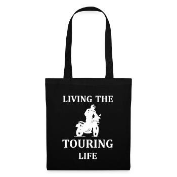 Bike Touring Tourer Motorrad Biker Geschenk - Stoffbeutel - Schwarz - Vorne