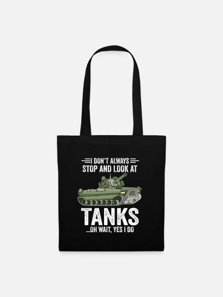 Armee Panzer Veteran Militär Geschenk - Stoffbeutel - Schwarz