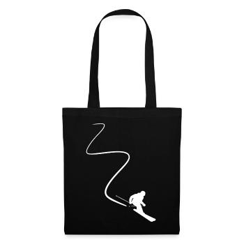 Deep snow skier ski winter sports gift - Tote Bag - black - Front