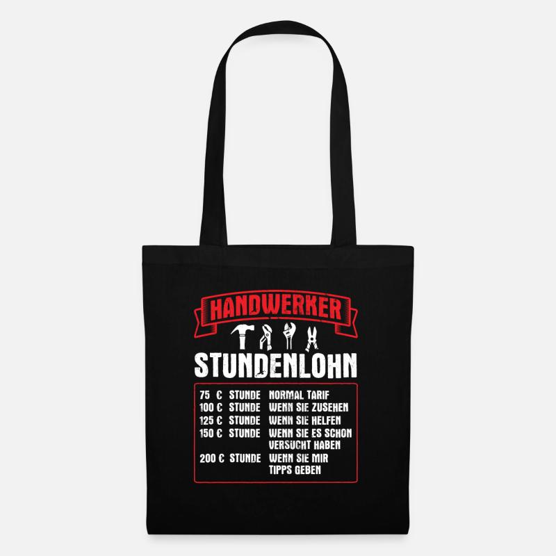 Heimwerker Handwerker Handwerk - Stoffbeutel - Schwarz