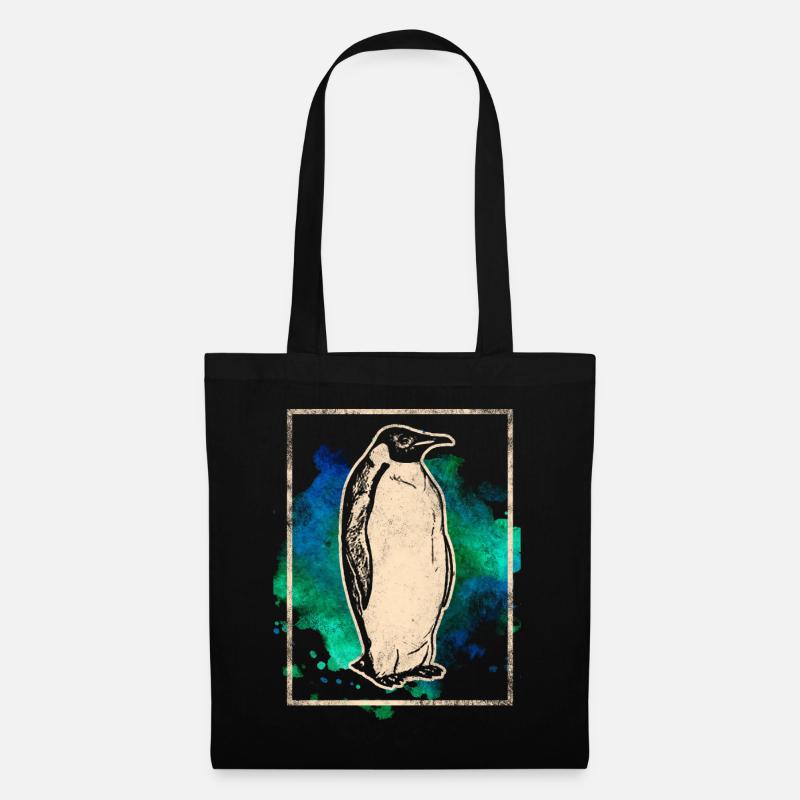 Pinguin - Stoffbeutel - Schwarz