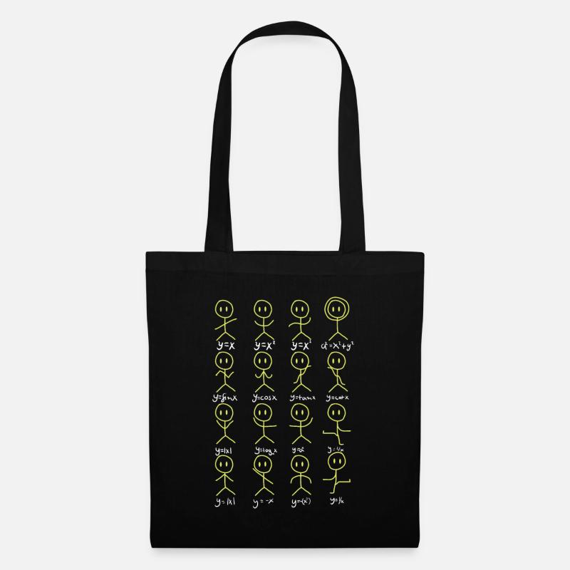 Matheforme Danse Équations mathématiques - Sac en tissu - noir