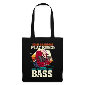 Real Grandpas Play Bass guitariste grand-père - Sac en tissu - noir - Devant