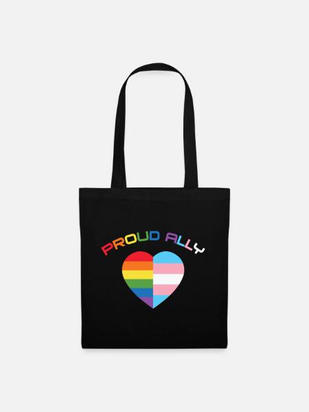 Pride Proud Ally - Stoffbeutel - Schwarz