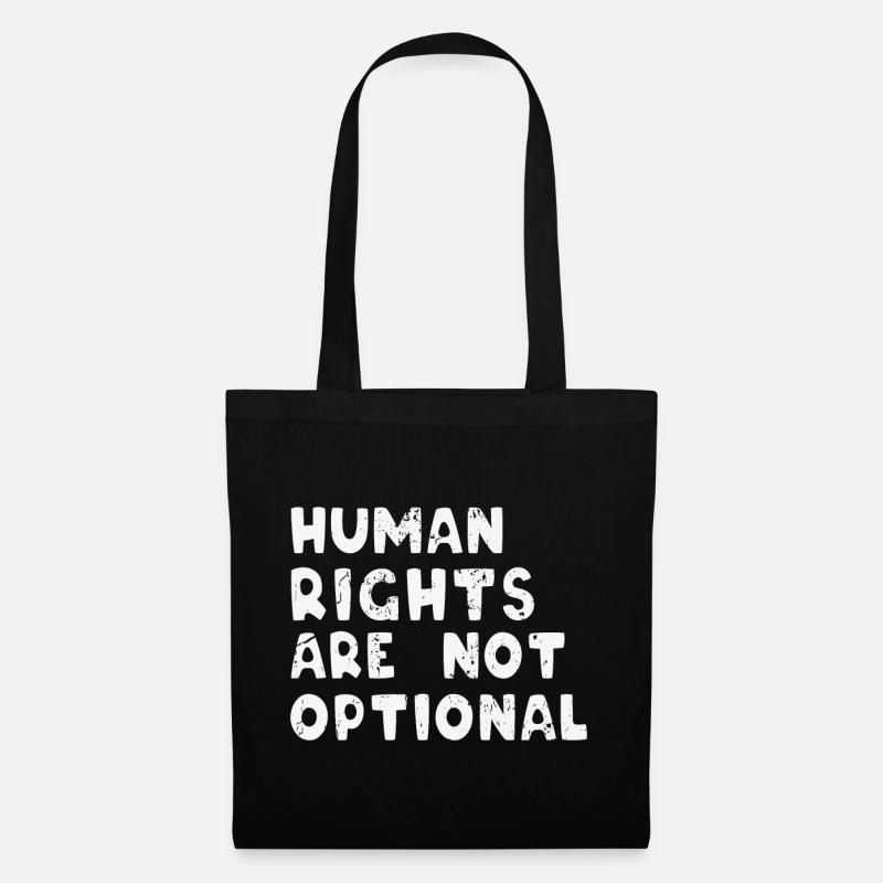 Human Rights Are Not Optional - Stoffbeutel - Schwarz